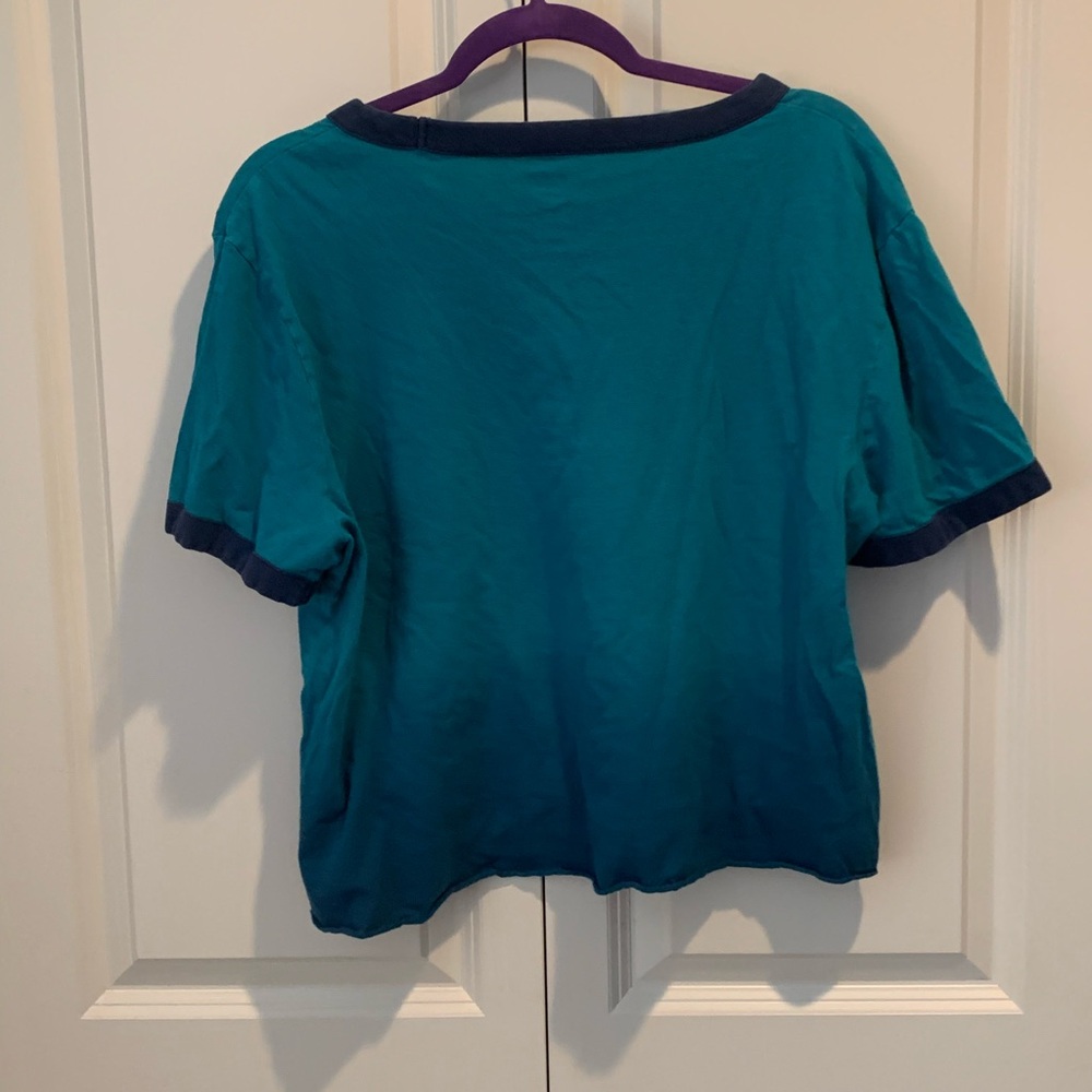 VS PINK Cropped Dip Dye Tee - Picture 2 of 5